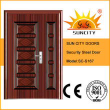 Wrought Iron Patio Doors Steel Main Door (SC-S167)